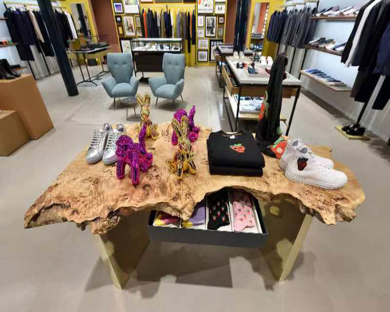 Poplar burl wood slab for shelves
