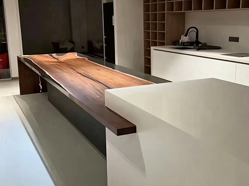 Bespoke Live Edge Solid Wood Kitchen Countertop TP-260812