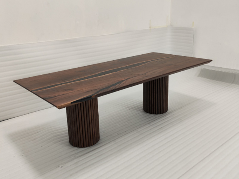Custom Solid Wood Dining Table Pedestal Base B260825