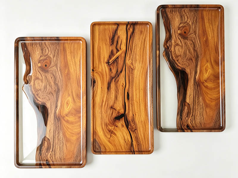 solid wood serving tray