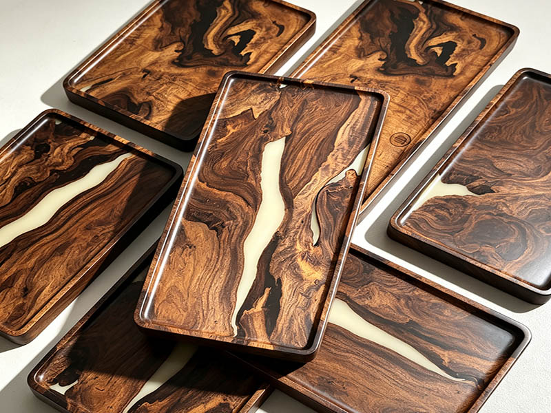 solid wood serving tray