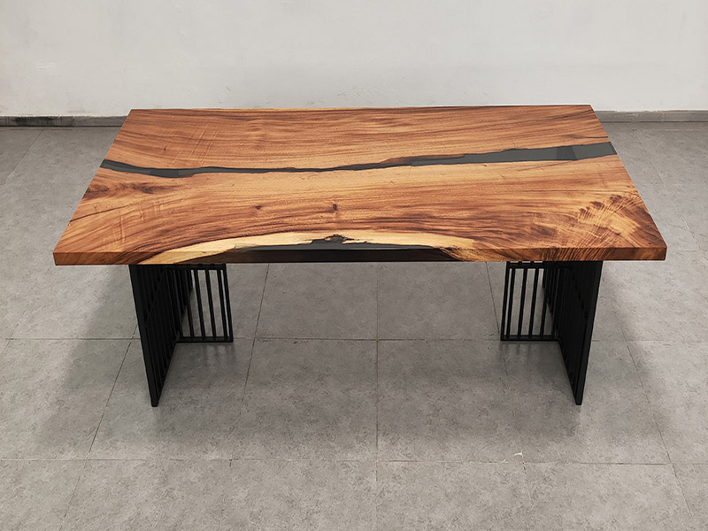 Custom Raintree Wood Live Edge Dining Table