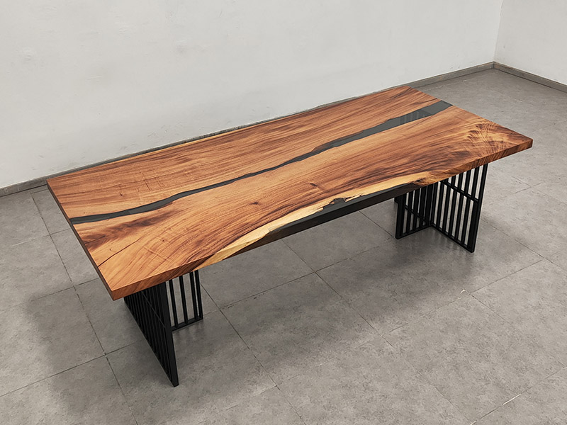 Custom Raintree Wood Live Edge Dining Table