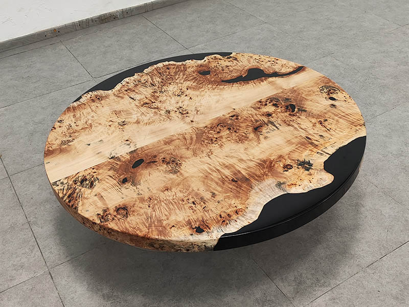 round wood coffee table