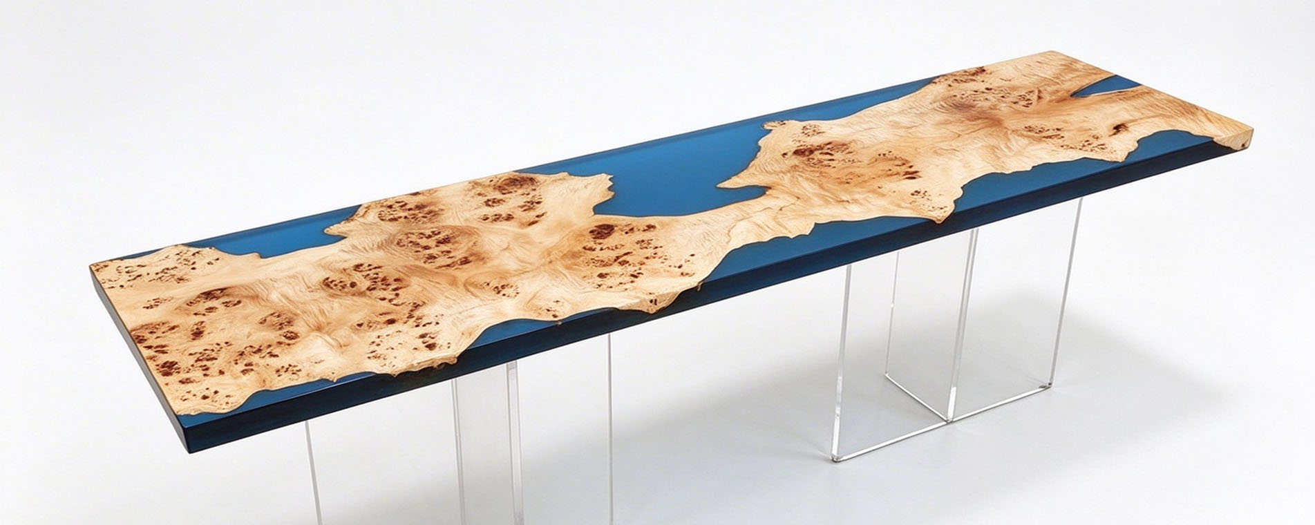 Live Edge Resin Wood Coffee Table